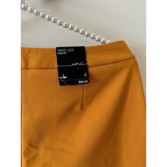 NWT Inc International Concepts Size 4 Wide Leg Pants Varsity Rusted Sunset - Picture 4 of 6